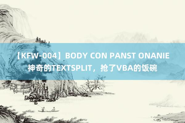 【KFW-004】BODY CON PANST ONANIE 神奇的TEXTSPLIT，抢了VBA的饭碗