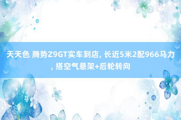 天天色 腾势Z9GT实车到店, 长近5米2配966马力, 搭空气悬架+后轮转向