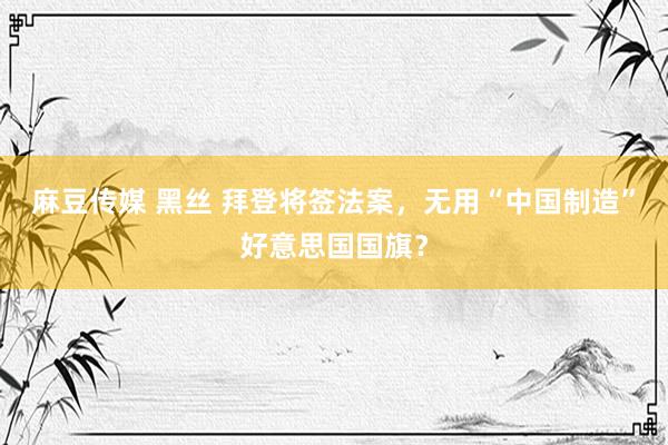 麻豆传媒 黑丝 拜登将签法案，无用“中国制造”好意思国国旗？