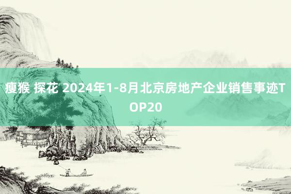 瘦猴 探花 2024年1-8月北京房地产企业销售事迹TOP20