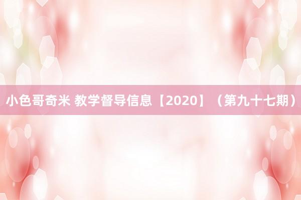 小色哥奇米 教学督导信息【2020】（第九十七期）